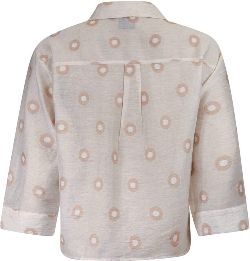 Poools blouse met stippen zalm - Foto 2