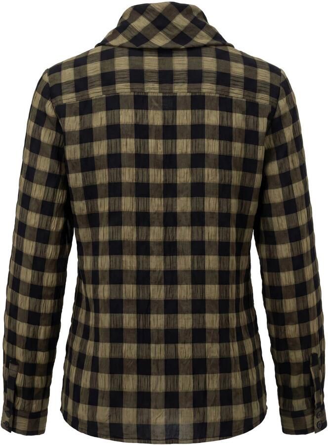 Poools geruite blouse zwart - Foto 2