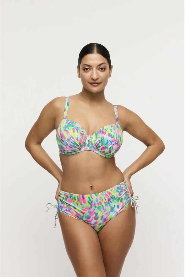 PrimaDonna high waist bikinibroekje Douala lichtblauw roze
