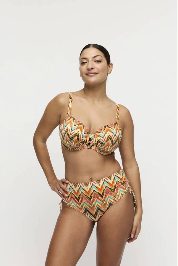 PrimaDonna high waist bikinibroekje Tubou oranje multi