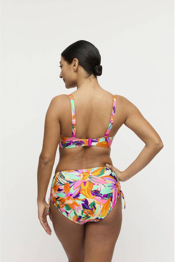 PrimaDonna high waist bikinibroekje Varadeo rood oranje turquoise - Foto 3