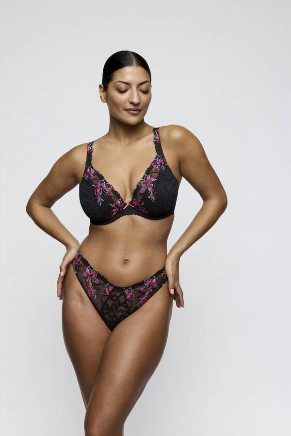 PrimaDonna Miyara string zwart meerkleurig
