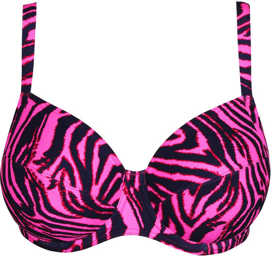 PrimaDonna niet-voorgevormde beugel bikinitop Malabo roze donkerblauw
