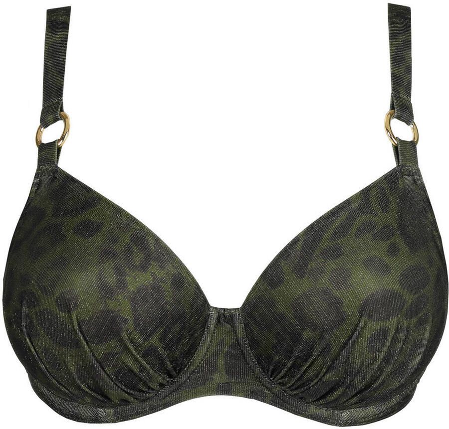 PrimaDonna niet-voorgevormde beugel bikinitop Ratjada met lurex donkergroen