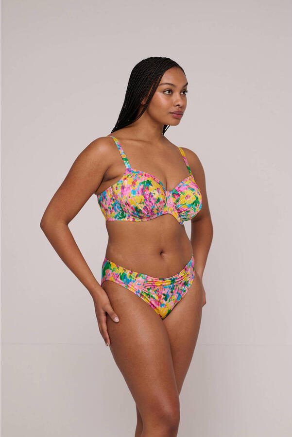 PrimaDonna niet-voorgevormde beugel bikinitop Ubud roze geel turquoise