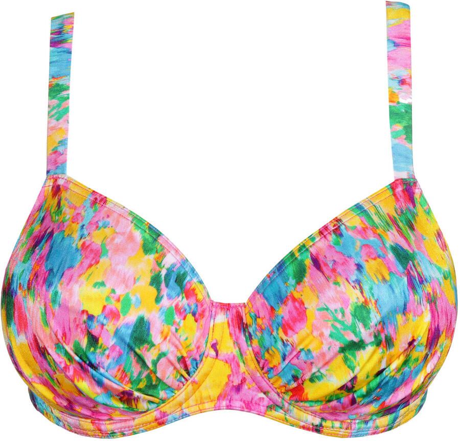 PrimaDonna niet-voorgevormde beugel bikinitop Ubud roze geel turquoise - Foto 2