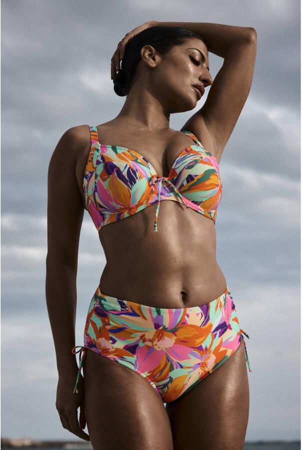 PrimaDonna niet-voorgevormde beugel bikinitop Varadeo rood oranje turquoise - Foto 2
