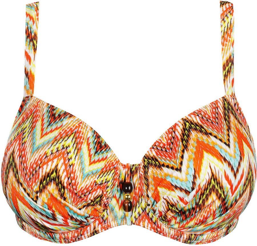 PrimaDonna niet-voorgevormde beugel bikinitopje Tubou oranje multi