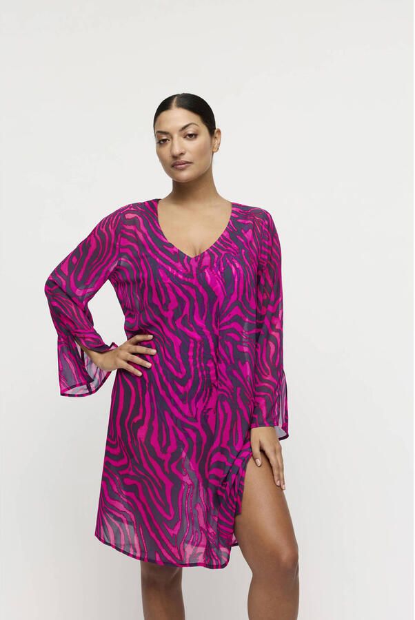 PrimaDonna strandjurk Malabo roze donkerblauw