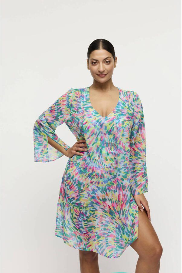 PrimaDonna strandtuniek Douala lichtblauw roze