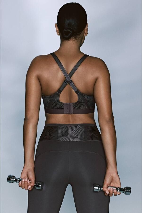 PrimaDonna The Game extreme support sport-bh zonder beugel donkerbruin zwart - Foto 3