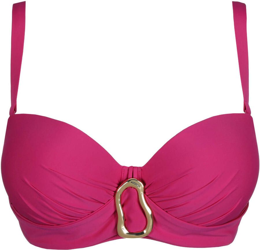 PrimaDonna Twist Uvita voorgevormde strapless beugel bikinitop fuchsia