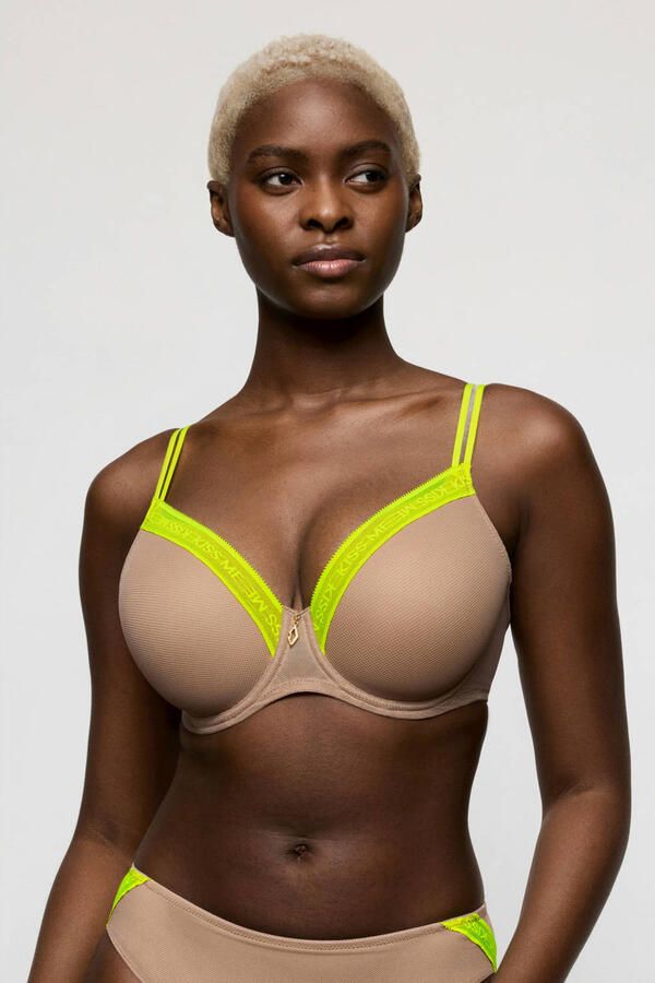 PrimaDonna Twist voorgevormde beugelbh Cools beige neon groen