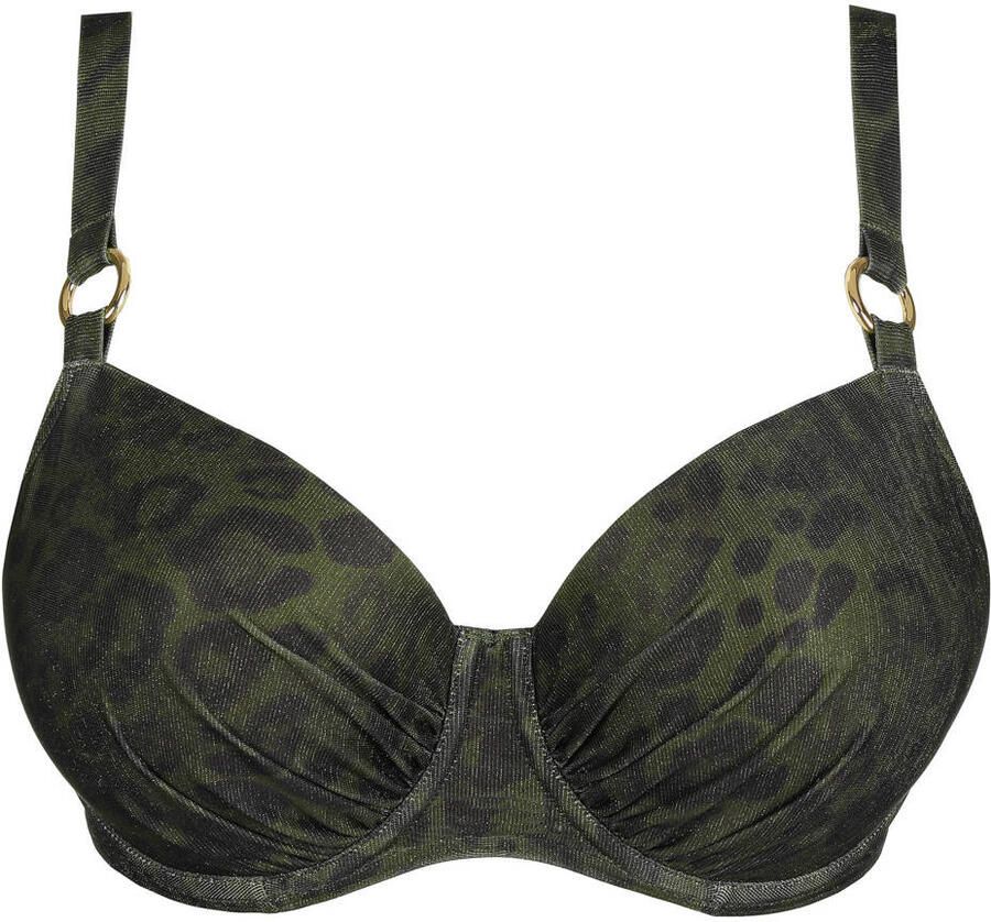 PrimaDonna voogevormde beugel bikinitop Ratjada met lurex donkergroen