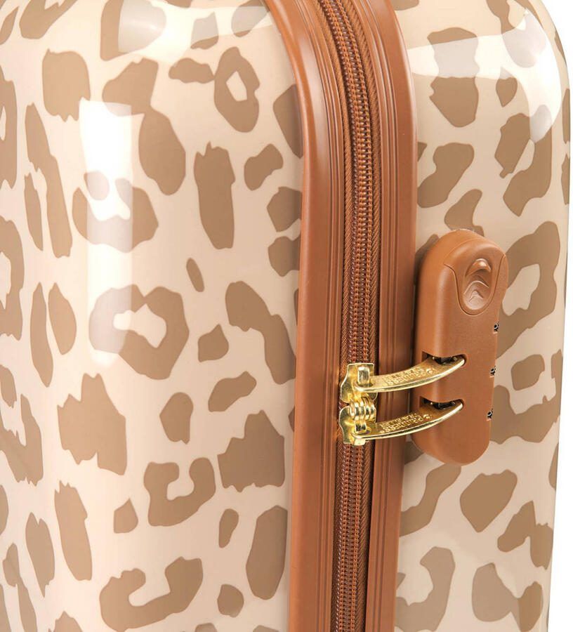 Princess Traveller trolley Animal Print 55 cm. lichtroze bruin