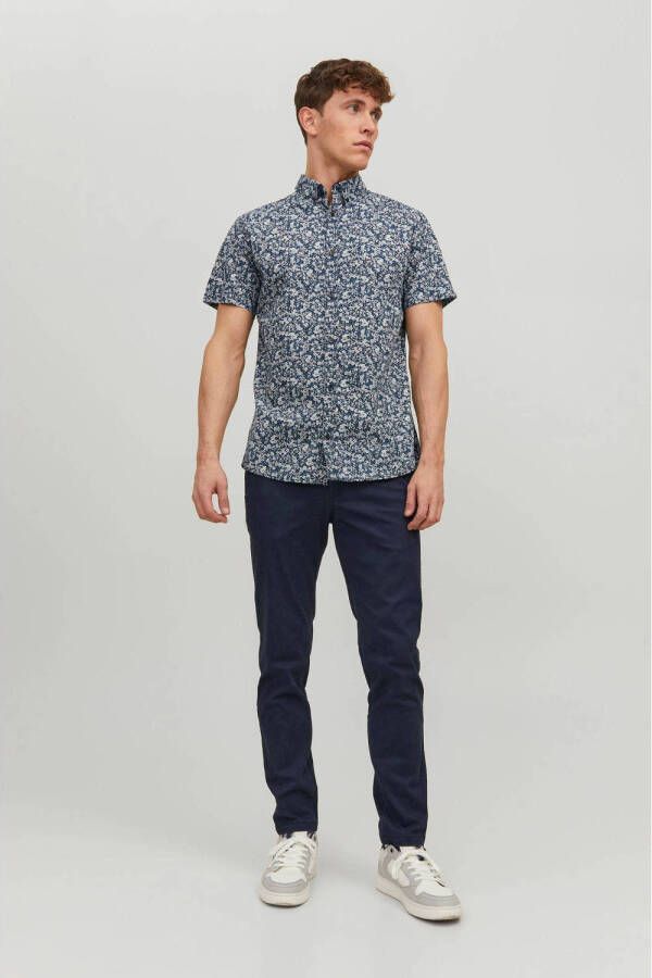 PRODUKT slim fit overhemd PKTDEK met all over print navy blazer