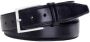 Profuomo riem solid black calf leather - Thumbnail 1