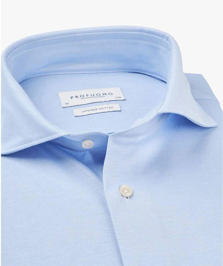 Profuomo Japanese Knitted Overhemd Shirt Pp2Hc10009 Blauw Heren - Foto 3