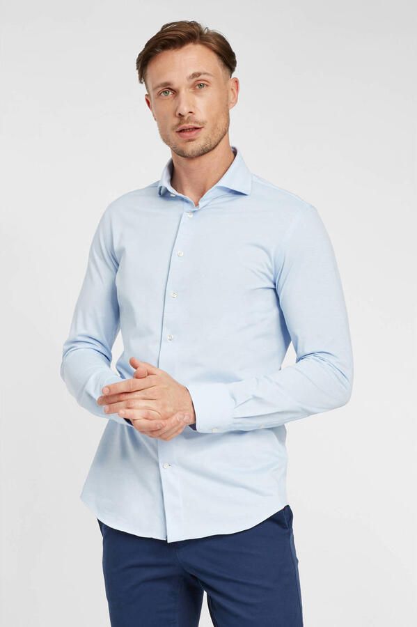 Profuomo Japanese Knitted Overhemd Shirt Pp2Hc10009 Blauw Heren - Foto 2