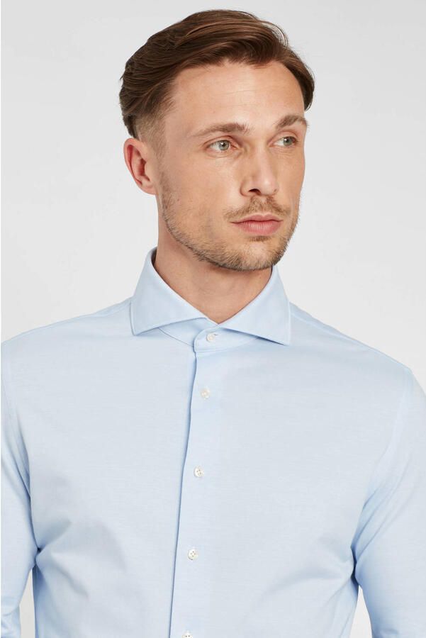 Profuomo Japanese Knitted Overhemd Shirt Pp2Hc10009 Blauw Heren