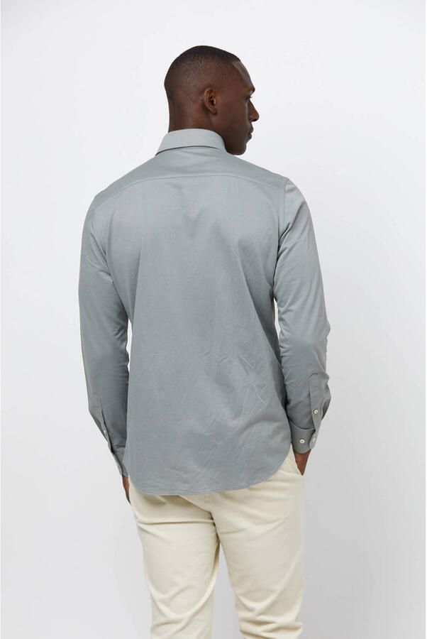 Profuomo Groene Overhemdjurk van Katoen Slim Fit Green Heren - Foto 3