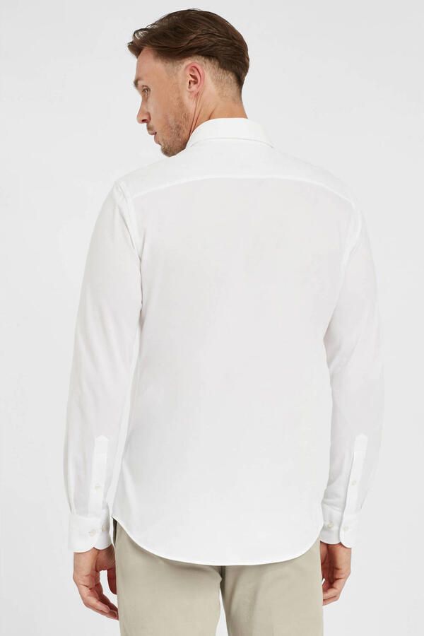 PROFUOMO Heren Overhemden Shirt X-cutaway Japanese Knitted Wit - Foto 6