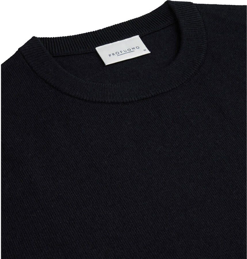 Profuomo Gebreide pullover van wolmix met ronde hals