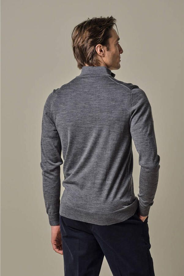 PROFUOMO Heren Truien & Vesten Pullover Half Zip Merino Grijs - Foto 6