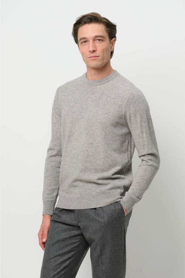 Profuomo Gebreide pullover van wolmix met ronde hals - Foto 3