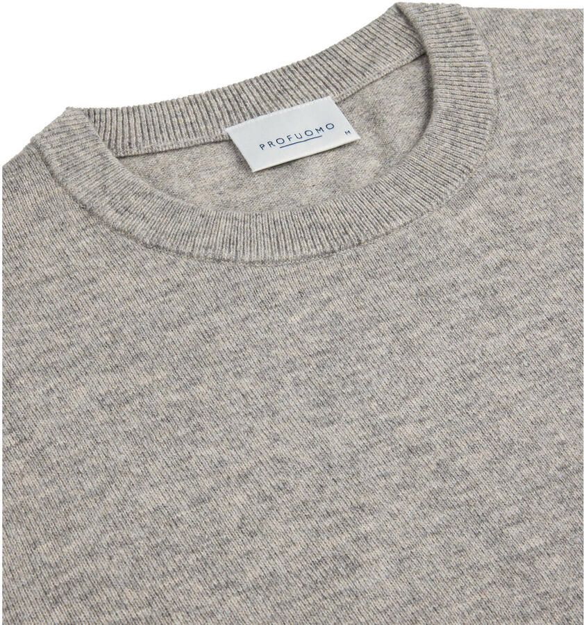 Profuomo Gebreide pullover van wolmix met ronde hals - Foto 1