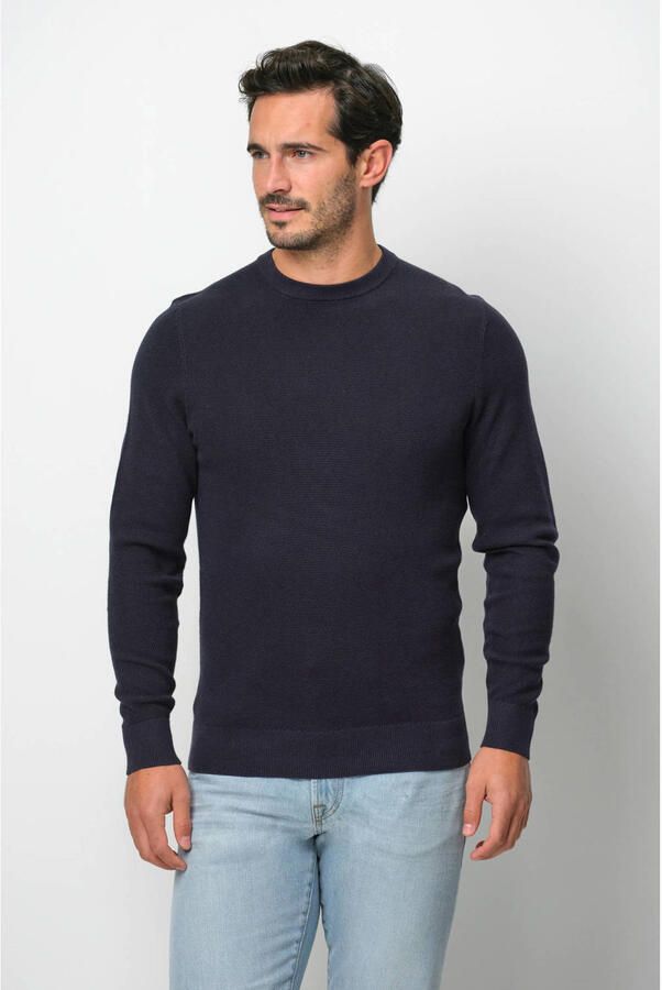 PROFUOMO Heren Truien & Vesten Pp2j00007 Donkerblauw - Foto 2