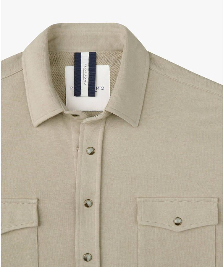 Profuomo Overhemd Lange Mouw Overshirt Western Beige - Foto 6