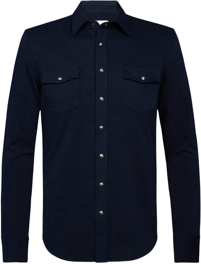 Profuomo overshirt donkerblauw