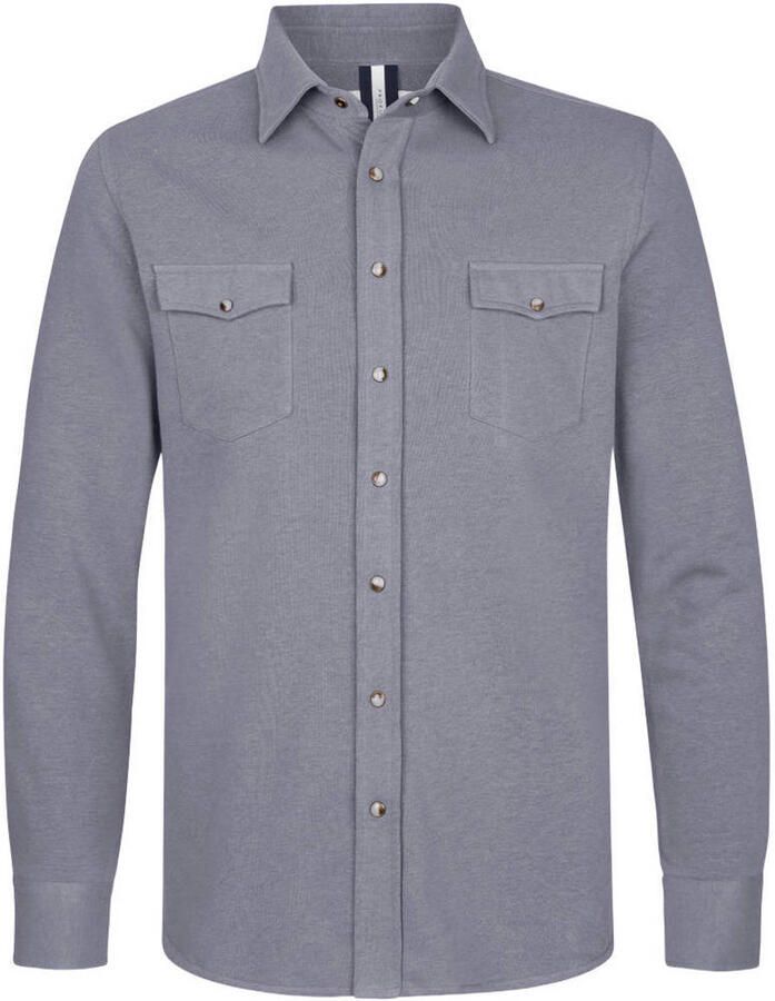 Profuomo Overhemd Lange Mouw Overshirt Western Blauw - Foto 5