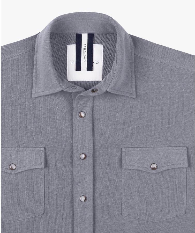 Profuomo Overhemd Lange Mouw Overshirt Western Blauw - Foto 6
