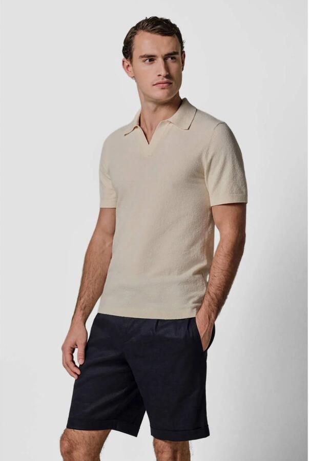 PROFUOMO Heren Polo's & T-shirts Cotton Crepe Ecru - Foto 5