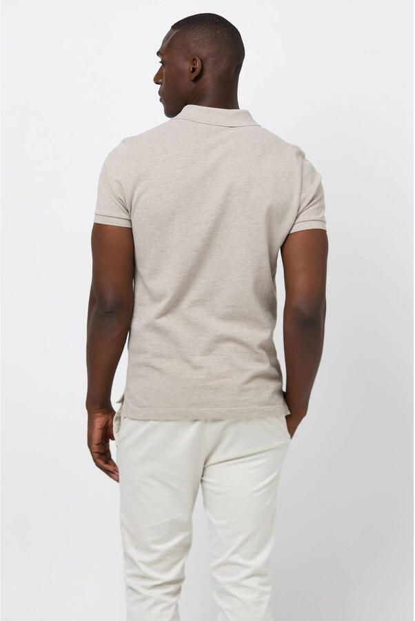 Profuomo Polo Shirt Korte Mouw Piqué Poloshirt Beige - Foto 7