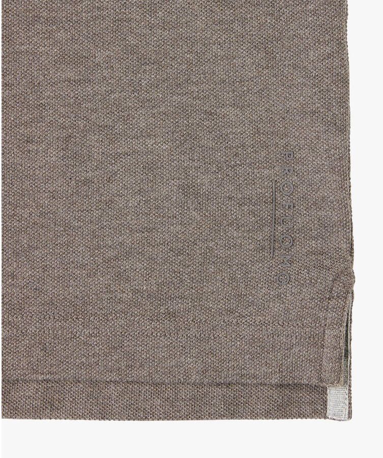 Profuomo Polo Shirt Korte Mouw Piqué Poloshirt Melange Bruin - Foto 7