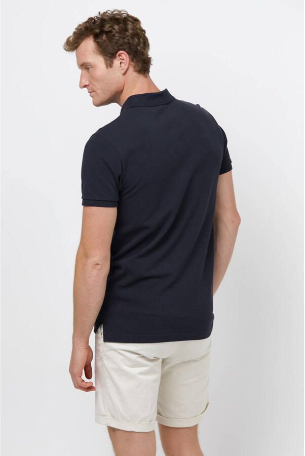 PROFUOMO Heren Polo's & T-shirts Basic Pique Donkerblauw - Foto 7