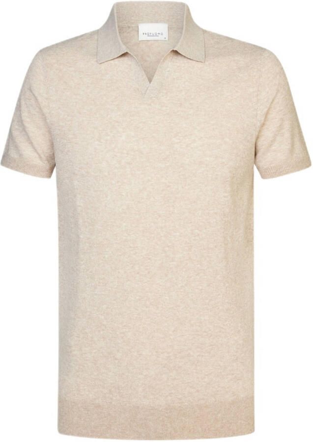 Profuomo T-shirt Poloshirt Linen Blend Beige - Foto 2