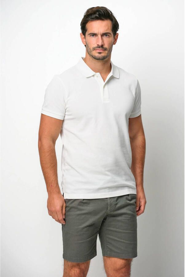 Profuomo Polo Shirt Korte Mouw Piqué Poloshirt Wit - Foto 5