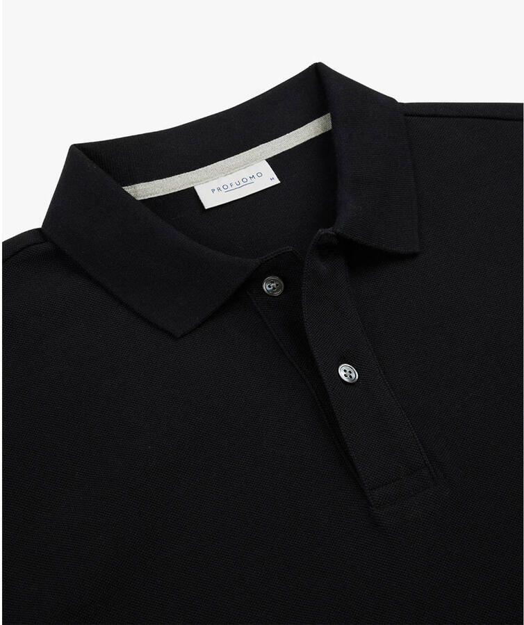 Profuomo Piqué Poloshirt Zwart - Foto 2