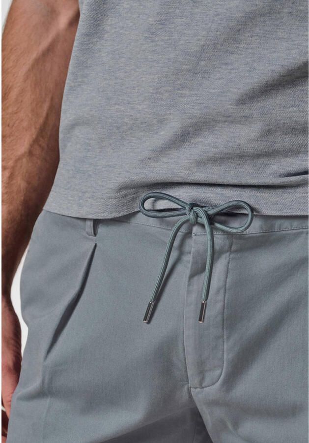 Profuomo relaxed chino short grijsblauw - Foto 3