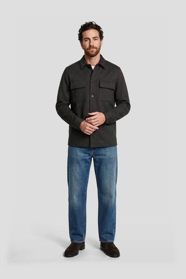 Profuomo Regular fit overhemdjack met kentkraag en borstzakken - Foto 2