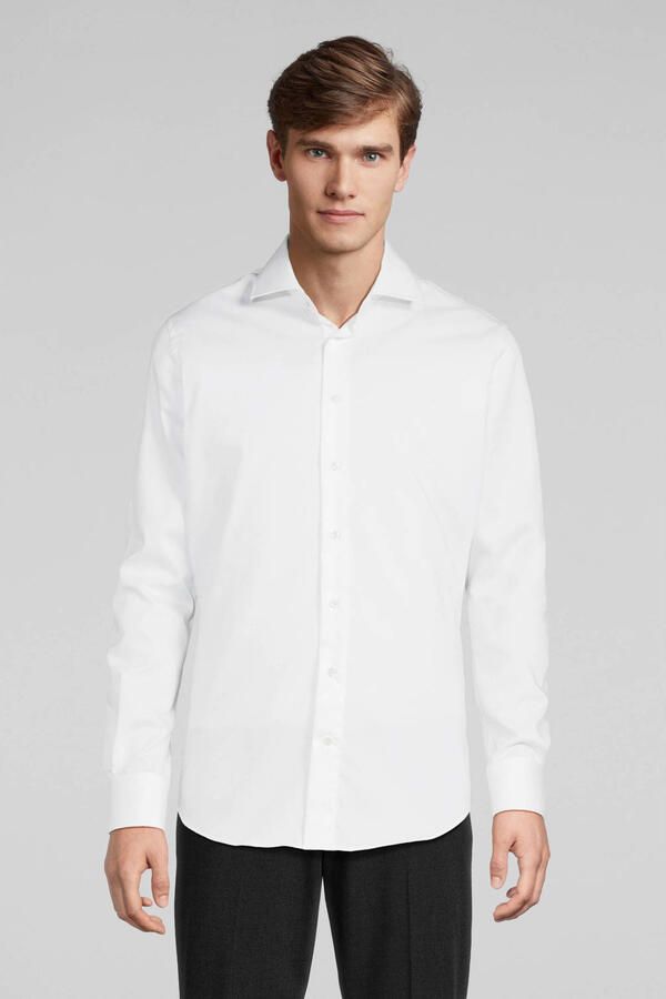 Profuomo Witte Overhemdjurk van Katoen met Slim Fit White Heren - Foto 5