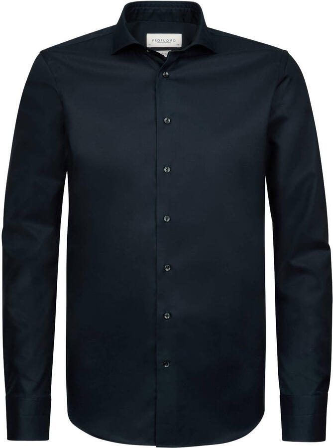 Profuomo Overhemd Lange Mouw Twill Overhemd Navy - Foto 2