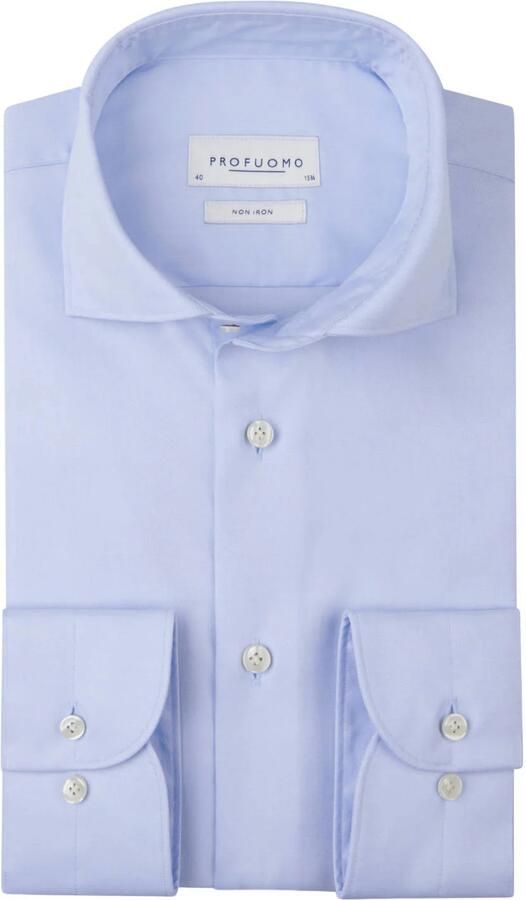 Profuomo Overhemd Lange Mouw Twill Overhemd Lichtblauw - Foto 5