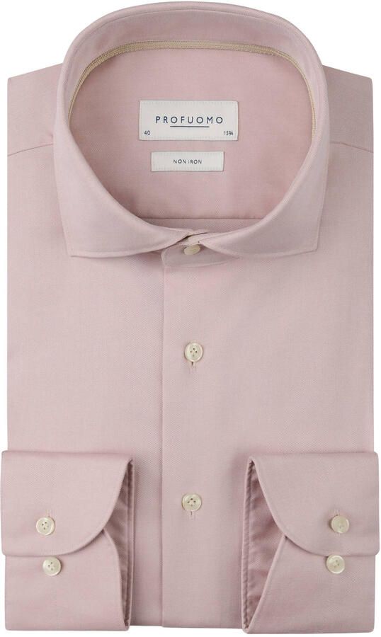 Profuomo slim zakelijk overhemd roze