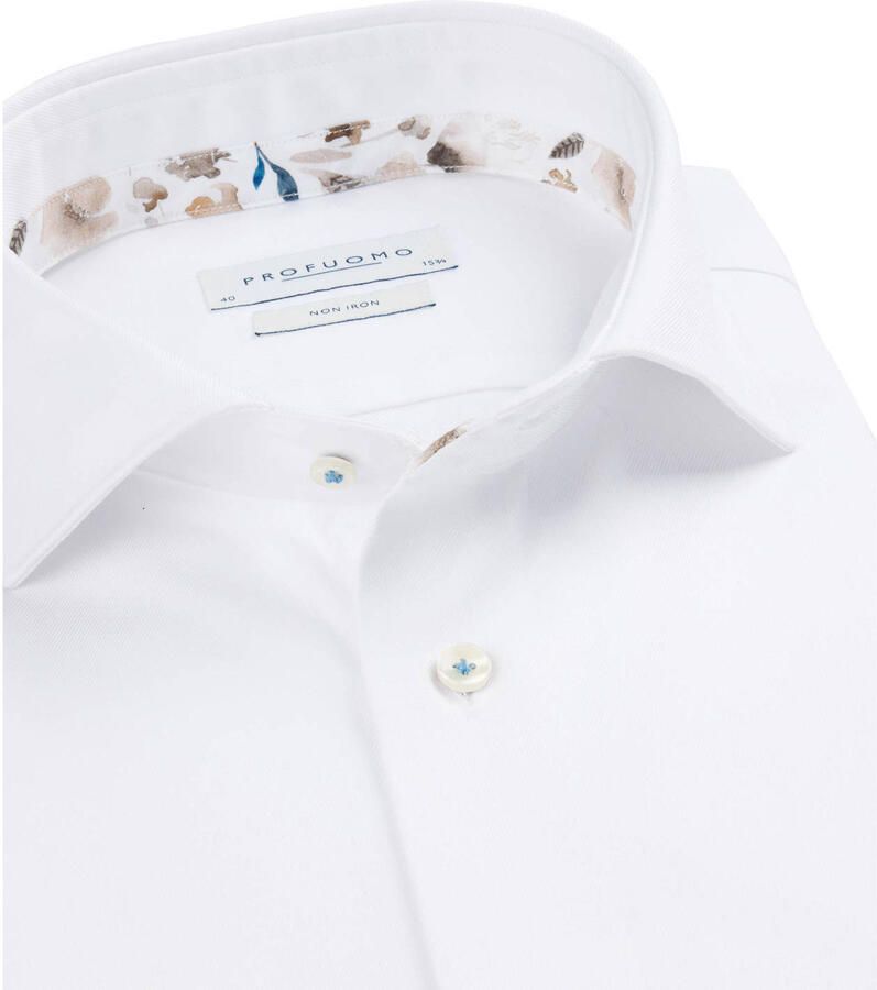 Profuomo Slim fit zakelijk overhemd met haaikraag - Foto 5