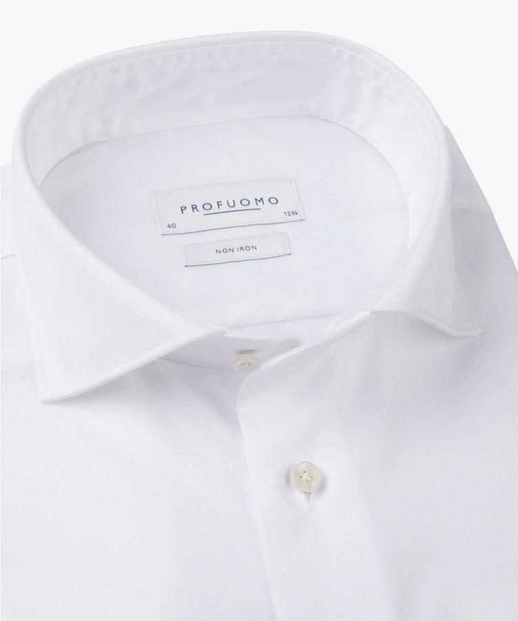 Profuomo Overhemd Lange Mouw Twill Overhemd Wit - Foto 6